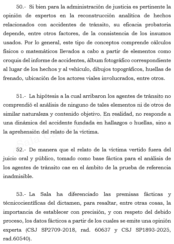 loviedoH's tweet photo. Corte S. Rad. 67998/26. Lesiones Personales.

Cruzar el semáforo en la transición de luz roja a verde es incrementar el riesgo que generó el resultado lesivo. Información utilizada por agentes de tránsito para elaborar informe fue la versión de la víctima lo cual es prueba de https://t.co/F5M0ib3Grc
