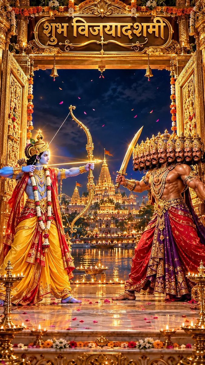 DeepakeKumar's tweet photo. 🙏🌺✨ ॥ शुभ विजयादशमी ॥ ✨🌺🙏

🏹 बुराई पर अच्छाई की जीत हो, 🌸 
हर चेहरे पर खुशियों की रीत हो। ✨ 
जीवन में सुख-समृद्धि का वास हो, 🙏
 प्रभु श्री राम का सदा आशीर्वाद हो।

🚩❤️ जय श्री राम! ❤️🚩 https://t.co/DnSgDOuNXr