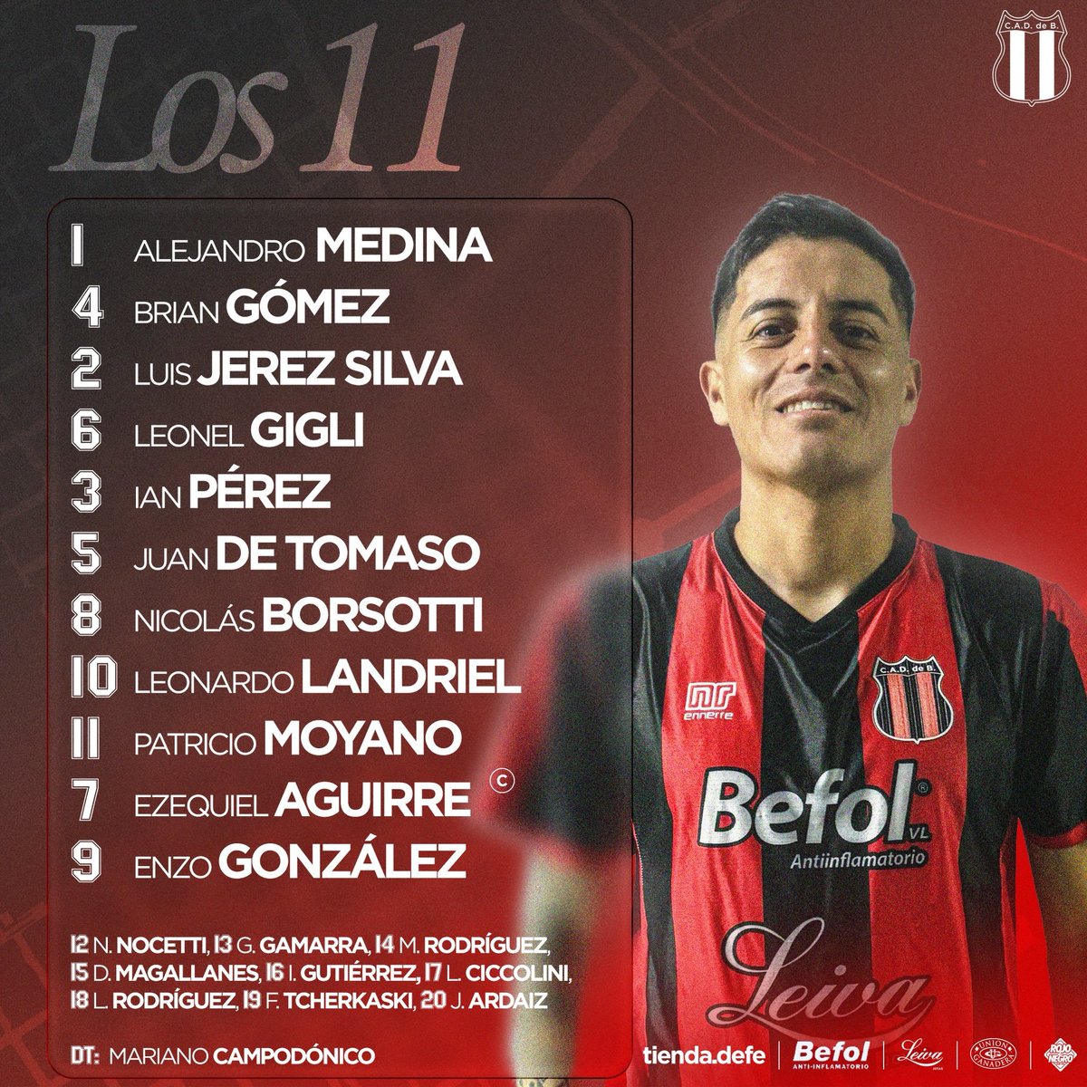 DozoretzFede's tweet photo. #PrimeraNacional | #Fecha34 #ZonaB
Alineaciones Confirmadas de #SanTelmo 🆚️ #DefensoresdeBelgrano. https://t.co/x73DwaCapI