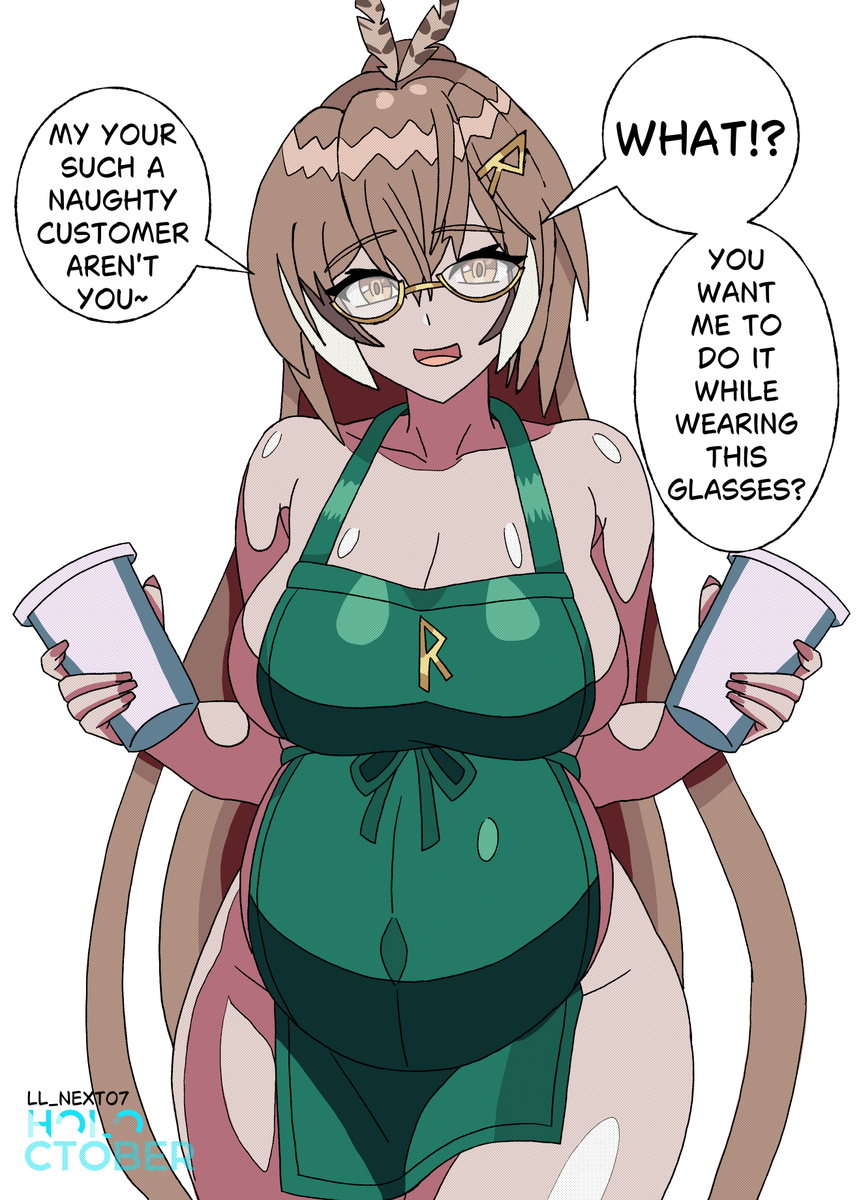 LL_Next07's tweet photo. holOctober 2026 - Day 12 &amp; 13: Apron Glasses Owl🦉👓

#drawMEI 
#holoctober https://t.co/lg3WpYtGPr