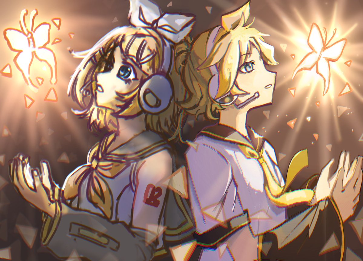 kyururiin_'s tweet photo. today's inktober had me and @NebulaNiko "finishing" the other half of our rin drawings!!

its not as cohesive as the other half but I think it still turned out nice ✨️ 

#prsk_FA #SEKAInktober (day 19) https://t.co/kpa7gmOWJt
