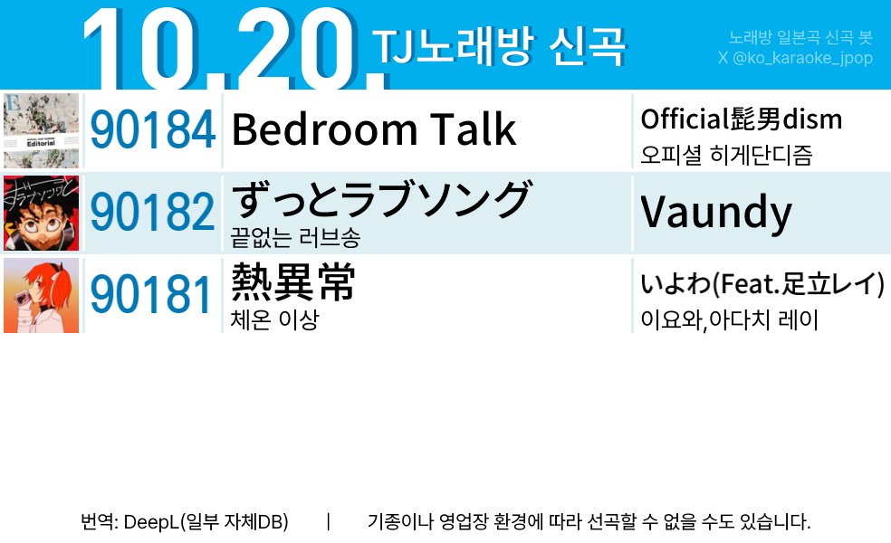 ko_karaoke_jpop's tweet photo. #TJ노래방 
#Bedroom_Talk   #ずっとラブソング   #熱異常 https://t.co/eWWcOfJEYJ