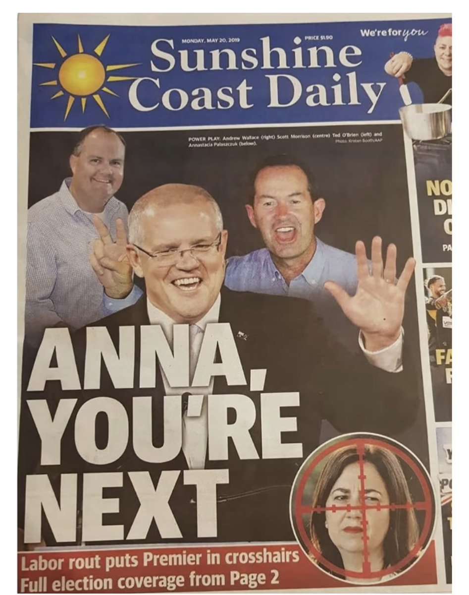 colonelhogans's tweet photo. The woman with the target on her photo in a QLD newspaper was at the time the QLD Premier. 

Amazing how One Nation CULT have selective memories. https://t.co/mEd7MkgLy2