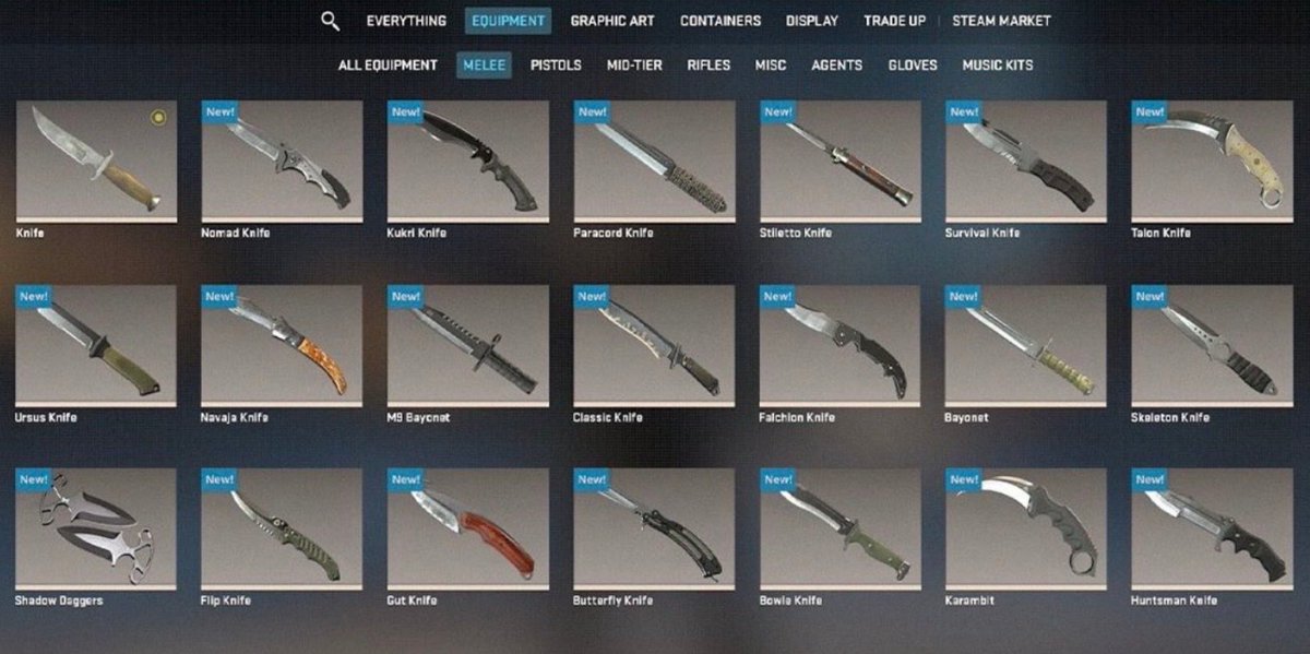 CS2Limitless's tweet photo. Should all Vanilla knifes be free to use in CS2? https://t.co/FIIUL1zDml