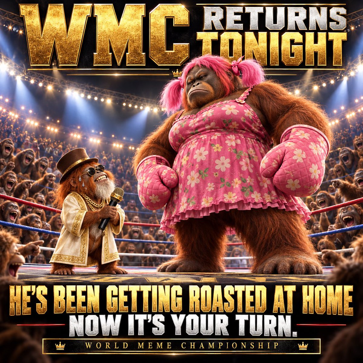 ObserveDiscern's tweet photo. Come Roast Papa Tang!  🔥🦧

WMC Is back baby ! 🍊🫡 https://t.co/2b5cZuACc5
