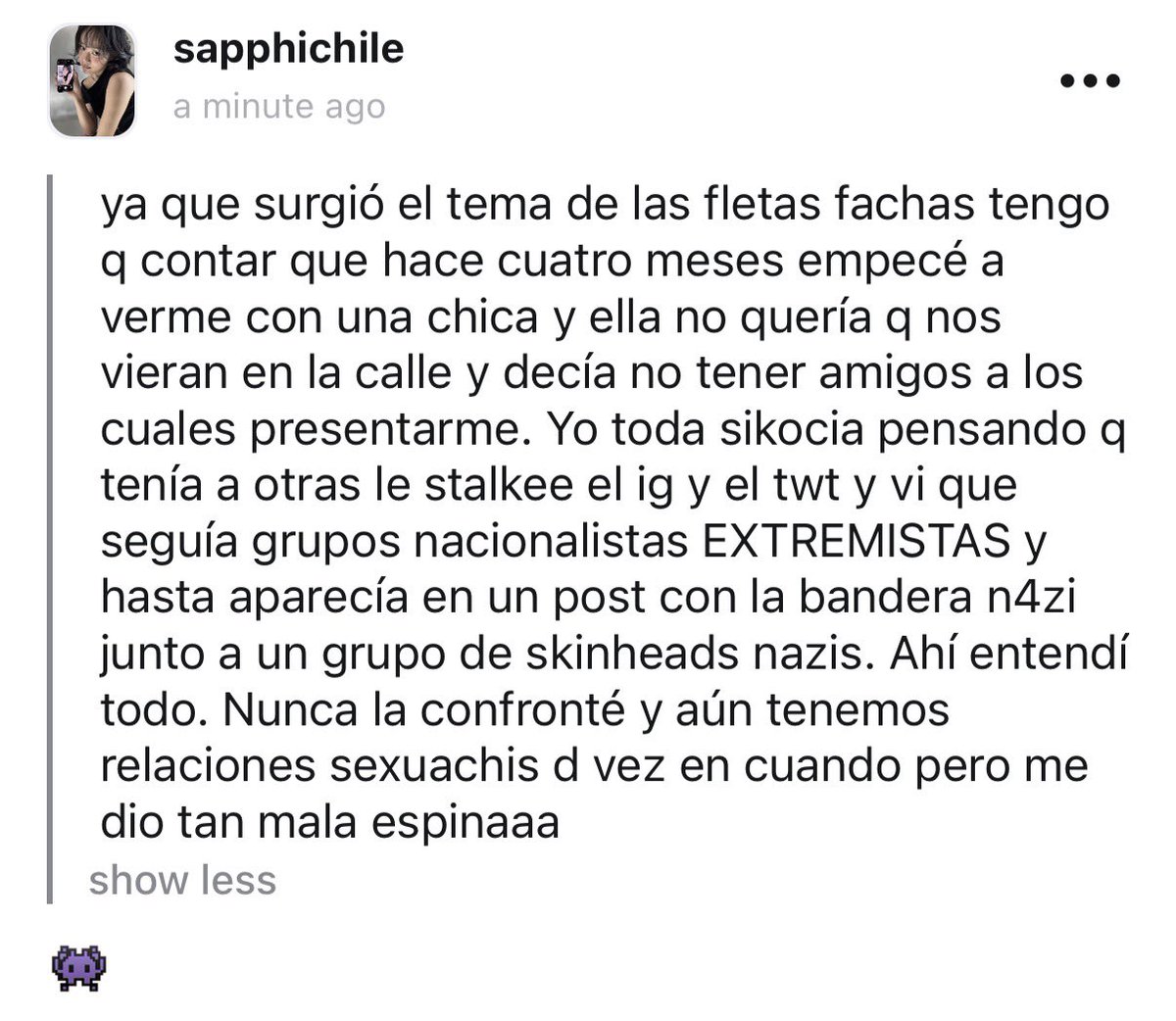 ccsapphichile's tweet photo. como q aún se ven ... NANCY PARATE Y SE DIGNA https://t.co/0sn9HZQyQV