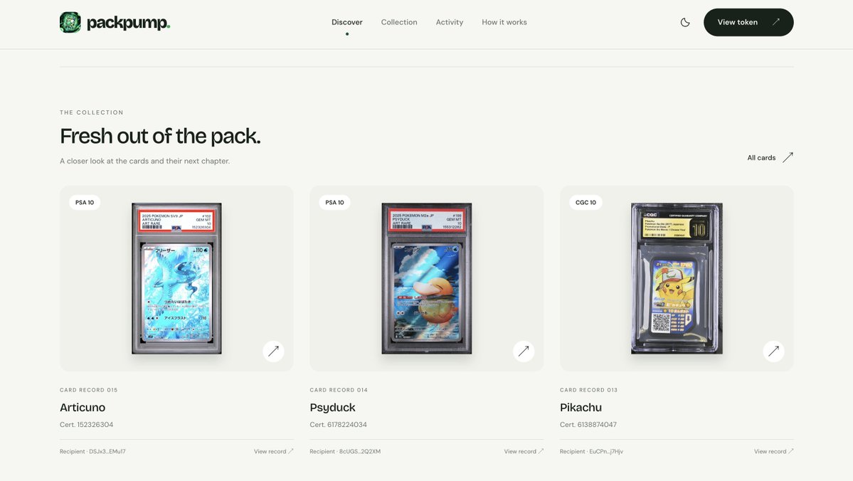 packpumpdotfun's tweet photo. 13 total cards sent from $PACK creator fees.

Pokemon meta is only just beginning. https://t.co/uIomdXmA2C