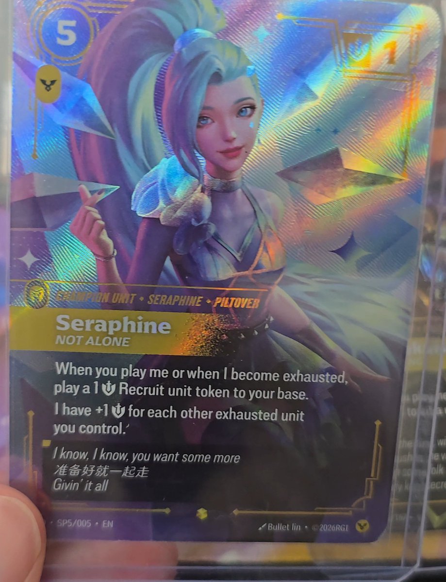 Loxely's tweet photo. @playriftbound Got very lucky with 3 K/DA SPs. And my wife pulled the Heartsteel Kayn ON 😍 https://t.co/vIHsKxOiJq