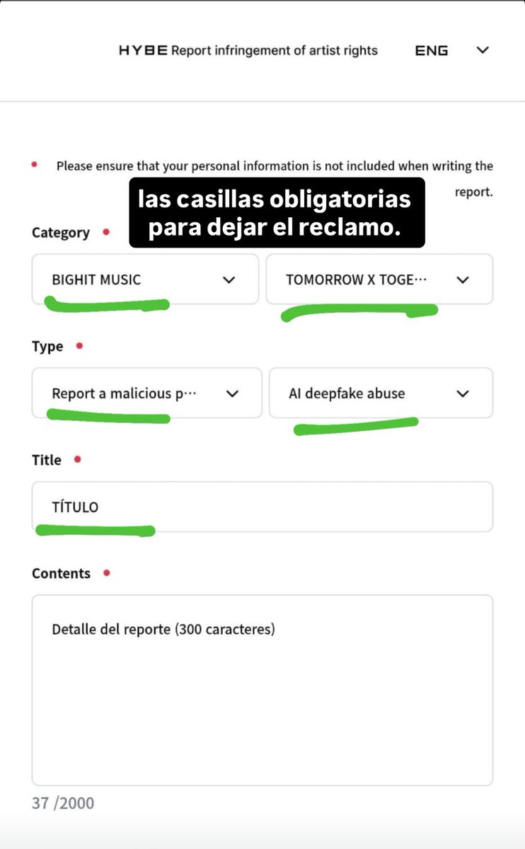 TXT_ARG's tweet photo. 🚨 MOA 🚨

NECESITAMOS QUE REALICEN LAS DENUNCIAS CORRESPONDIENTES A HYBE
LES DEJAMOS EL LINK Y LAS CASILLAS QUE SE MARCAN.

NO INTERACTUEN CON ESAS PUBLICACIONES, DENUNCIEN.

https://t.co/Xphj6nUFC2 https://t.co/Svs1FvZyiN