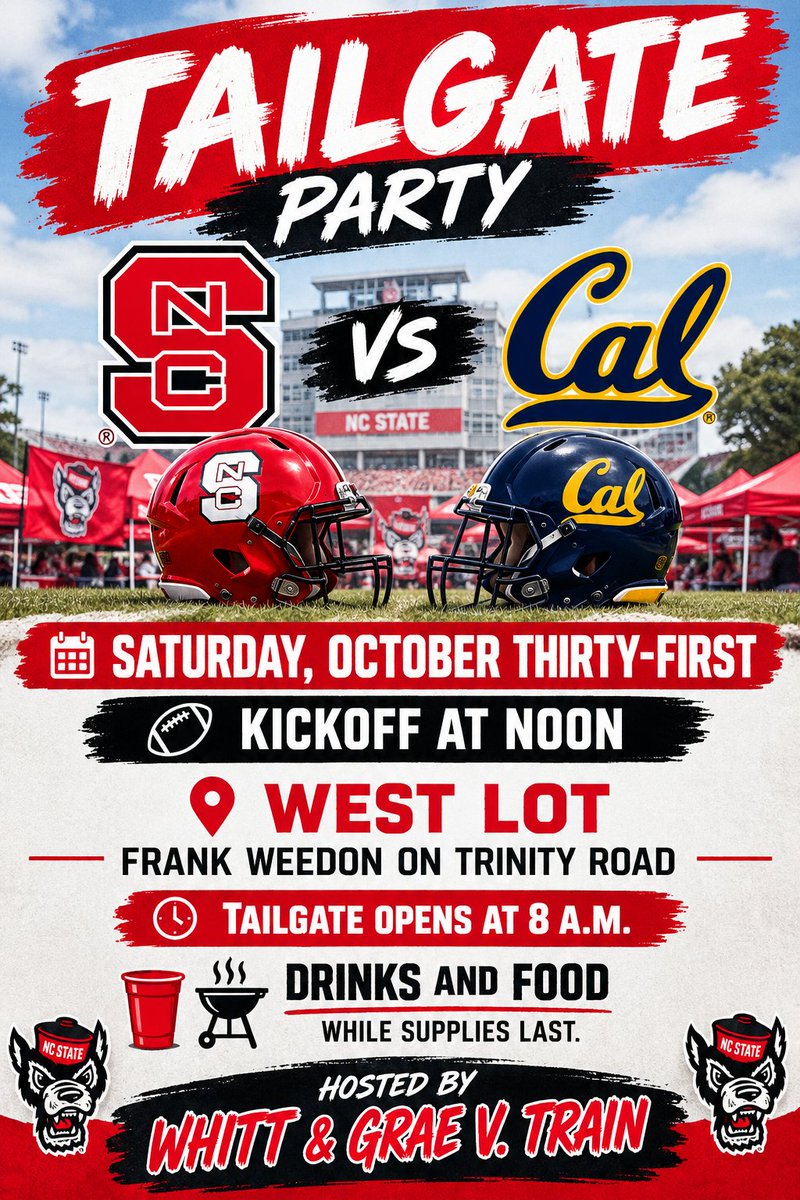 grae_visocan's tweet photo. @royal_whitt16 and I are doing a tailgate. Both #Calgorithm and #WPN are welcome to come.
There will be a keg of local beer included fyi. 😁 https://t.co/4y1bbOtUka