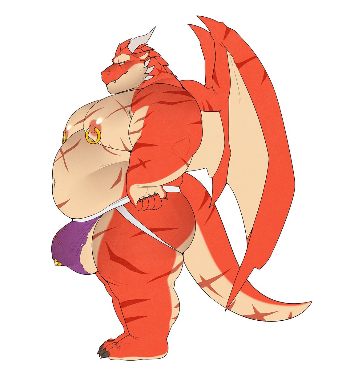 Panda_RLR's tweet photo. "Honey, I don't know if it's just me, but I swear my underwear's gotten tighter.💦"

"I think it's your favorite pizza's doing.🙄"

Gift for my big-fat-sexy dragon X3 @awpdragon001 

🎨：@whitebeast20 
Thanks for creating such a sexy dragon！ https://t.co/8xc9rwokXc