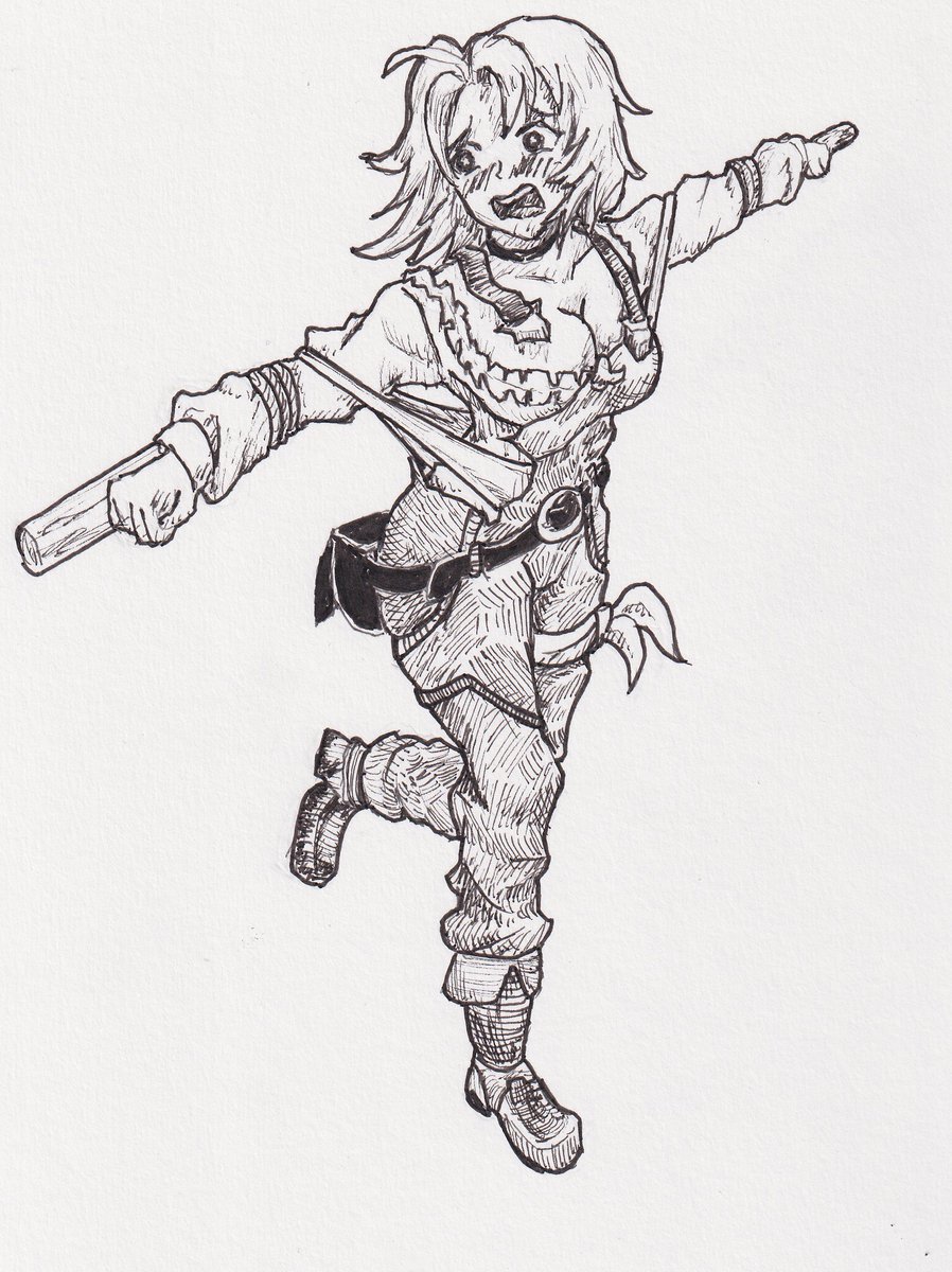 AFunkyF's tweet photo. Inktober 19: Scarecrow https://t.co/AD0FaKjqyY