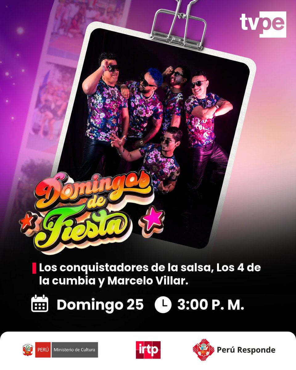 IRTP_Oficial's tweet photo. 📲 ¡Desliza el carrusel y descubre qué ver!

#IRTP #TVPerú #TVPerúNoticias #CanalIPE #RadioNacional https://t.co/N2H3iSIdU9