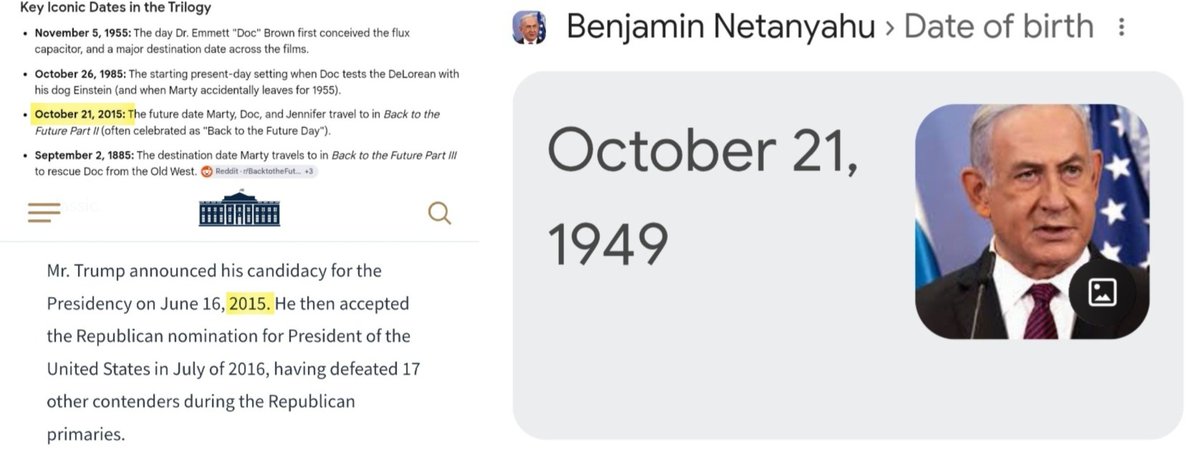 NErheRVllIIc3sH's tweet photo. @realDonaldTrump @POTUS @Trump  (2015)
German Roots (1885), World Wars, and a Mission to Prevent WWIII
  @elonmusk @Tesla (1955)🙃
@netanyahu 🎂😉

#BackToTheFuture
#BackToTheFutureTrilogy
#TimeTravel https://t.co/WnlmLCfmsP