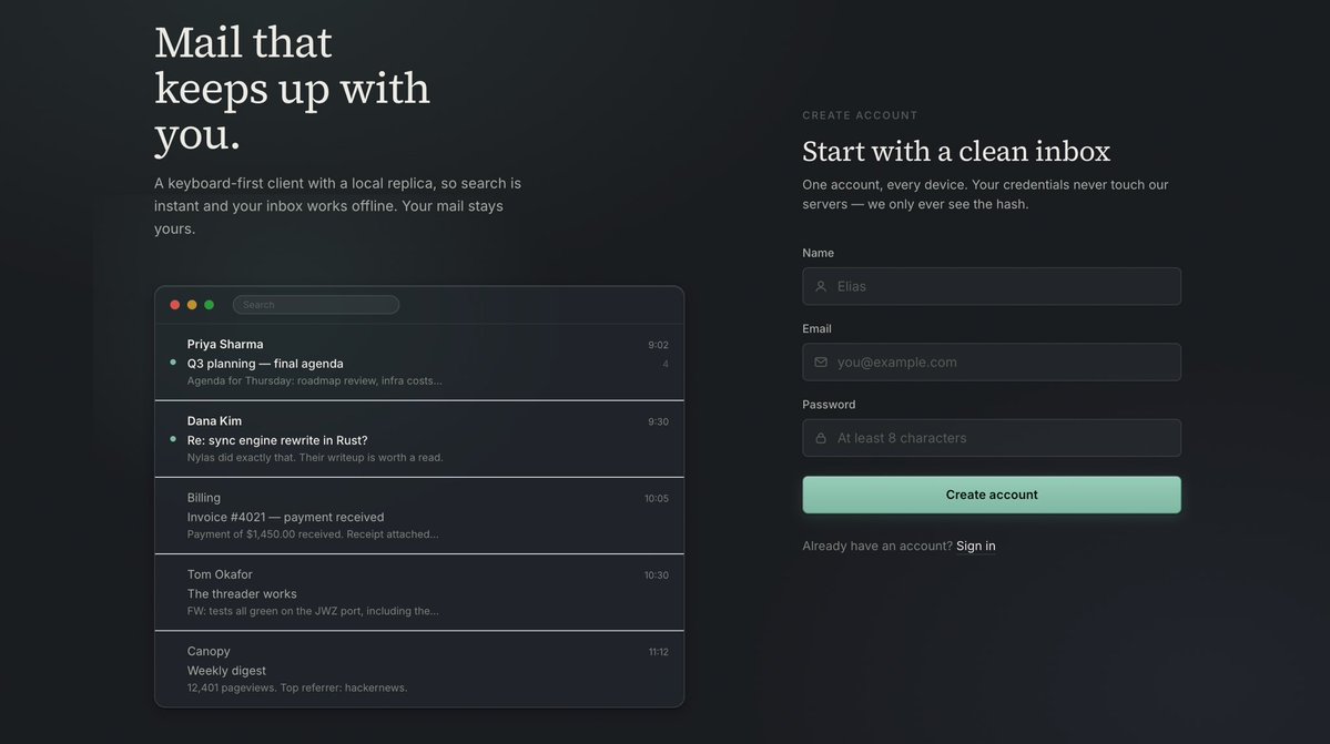 eliasdevs's tweet photo. One shot landing page for my new project made by @nahruntime using Minimax 3.1 Flash https://t.co/0JdtU2urng