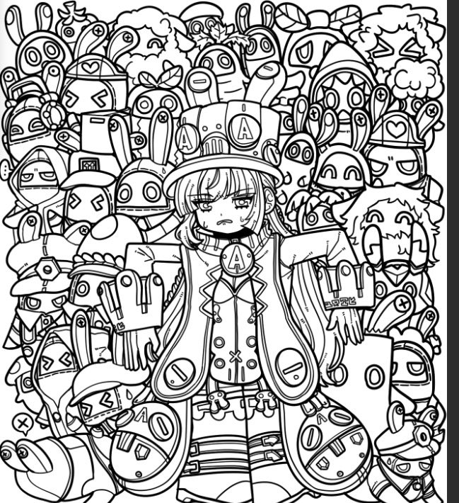 meigiziga0803's tweet photo. もちろん絵も描いています🖼️
さっき線画終わったばかりの絵です🫟🖼️ノルムーなのだ！ https://t.co/lVckYlQvlL