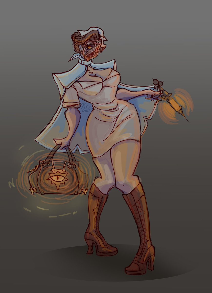 Lemon_citoS's tweet photo. Tomorrow... finally, Nurse Harrow will arrive at Deadlock. So- I drew her like Nurse from Silent Hill 

#deadlock #deadlockfanart #nurseharrow #art #fanart https://t.co/P9w5Aunbhb