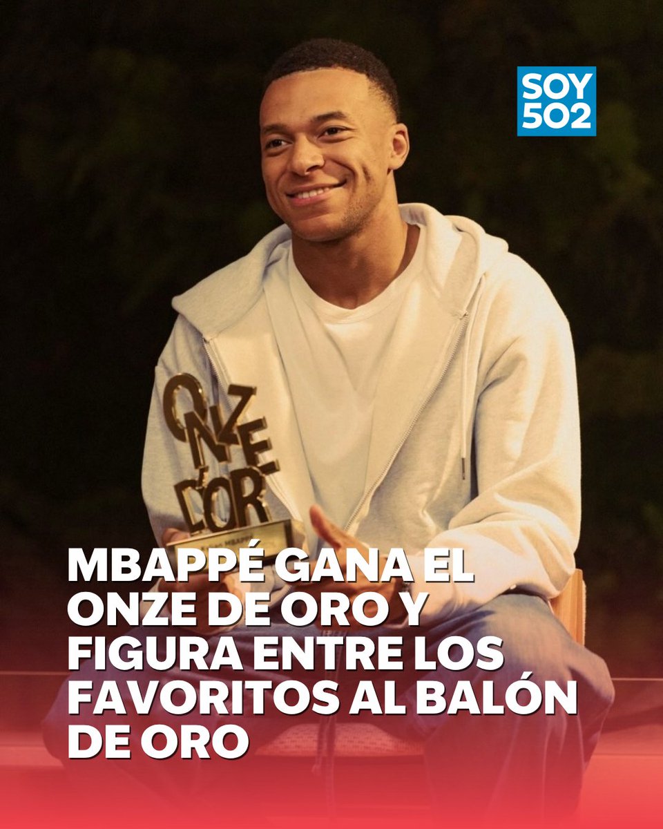 Mbappé recibe premio Onze Mondial y sueña con el Balón de Oro