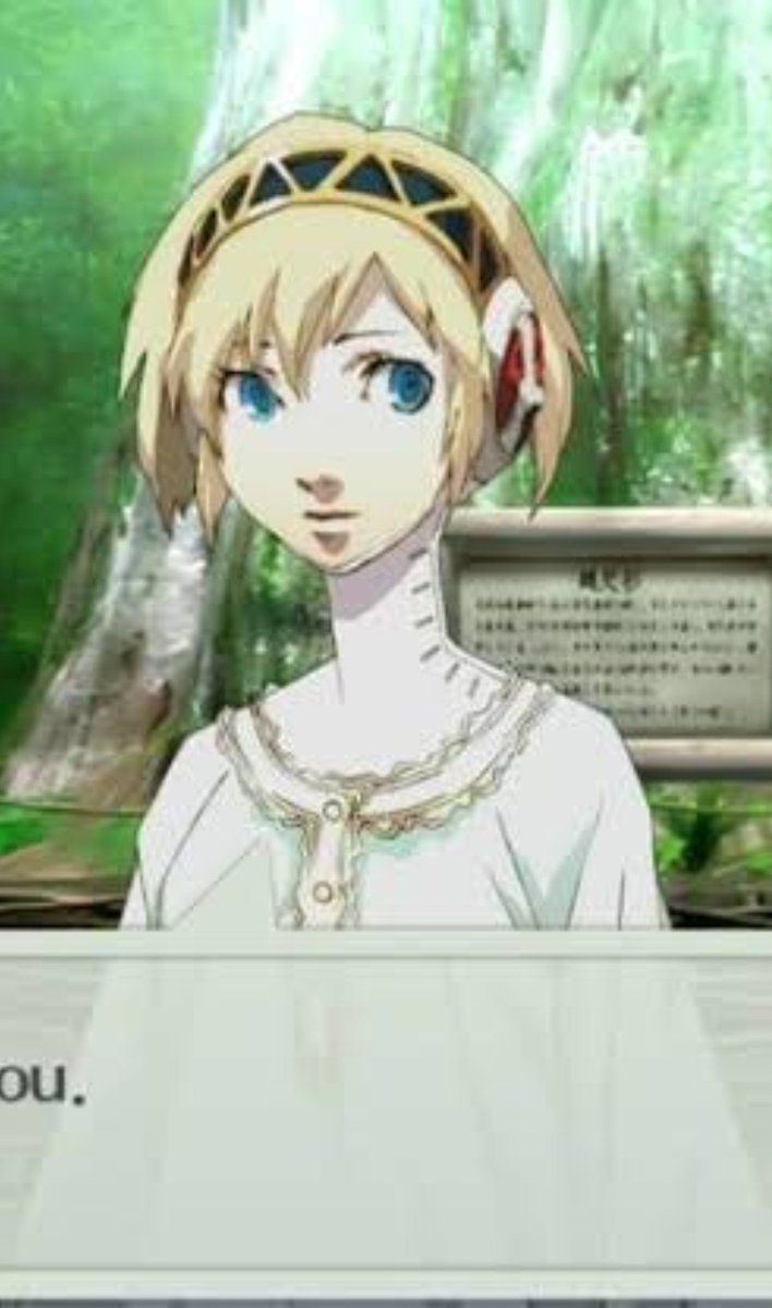 No2Makotofan's tweet photo. Aigis pulls off the giraffe neck so much better than Yosuke but maybe that's cause she's not chopped https://t.co/9rPiiMFPgZ
