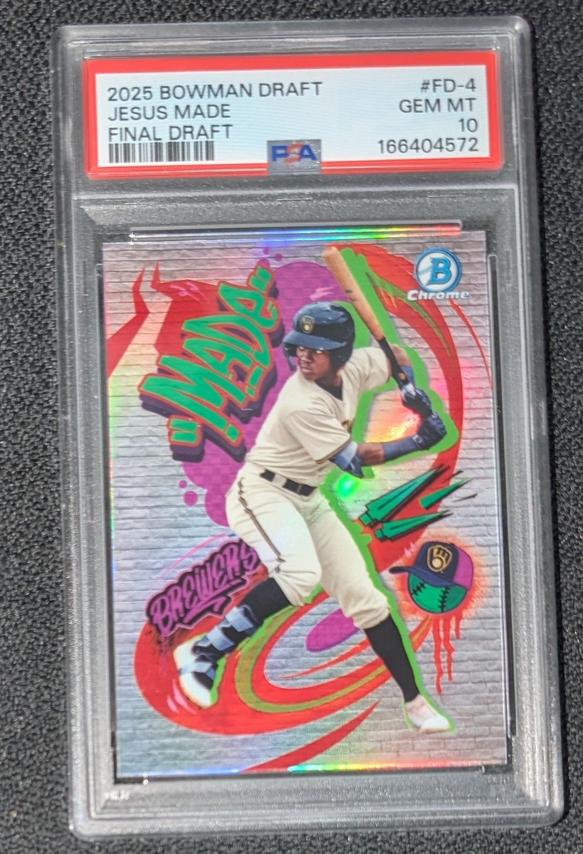 CardsThings's tweet photo. Jesus Made final draft PSA 10
$450

See pinned for rules/ shipping
#CardsThingsStax https://t.co/OWuW6Aom06
