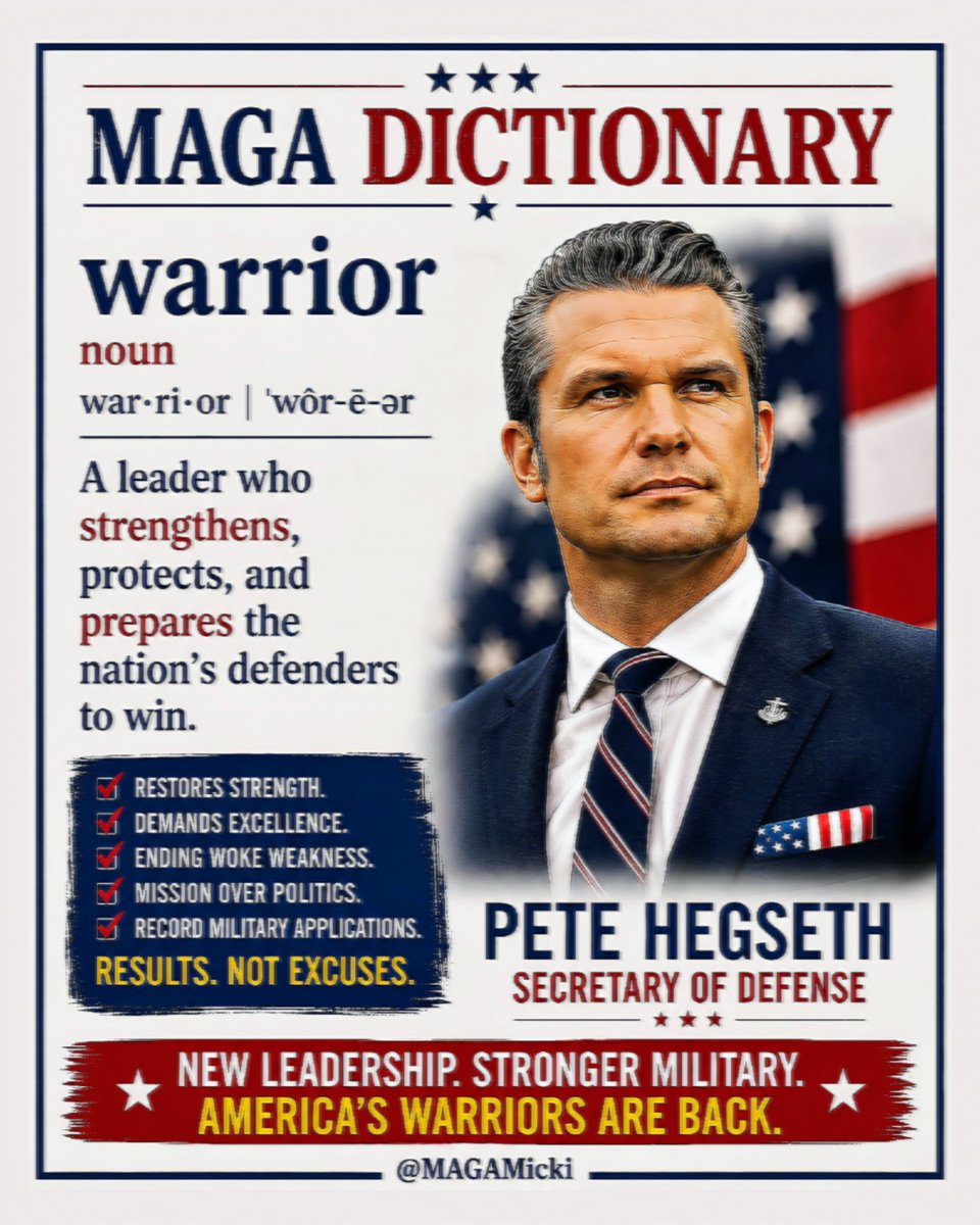 MickioffScript's tweet photo. @SecWar @CENTCOM You're the man Hegseth 💪🇺🇸 https://t.co/oxhCXDte3B