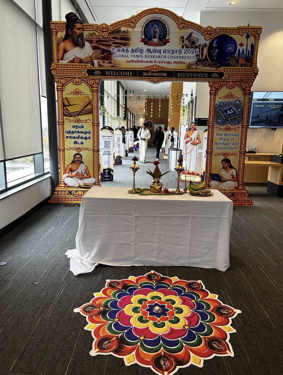 JeanYip3's tweet photo. 🌏📚 Over 2,500 years of Tamil heritage meets the future of AI! 🤖

The @tamilfederation 2026 Global Tamil Research Conference brought together scholars, researchers and innovators from around the world to explore Tamil’s rich heritage and its future in language technology, culture, history and sustainable development.

✨ The global tamil research shows how preserving our past can open doors to new ideas, global collaboration and innovation. Congratulations to everyone working to advance the recognition of Tamil as one of the world’s oldest classical languages! 💬

#Scarborough