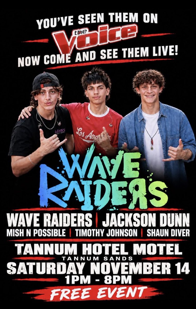 MishShell3's tweet photo. 🎸 MISH N POSSIBLE — LIVE AT TANNUM SANDS HOTEL! 🎸

We’re stoked to be part of a HUGE day of live music on Saturday 14 November!

🎸 Wave Raiders
🎸 Jackson Dunn
🎤 Mish N Possible
🎶 Timothy Johnson
🔥 Shaun Diver
…and more acts to be announced! https://t.co/jHplaxtu9A