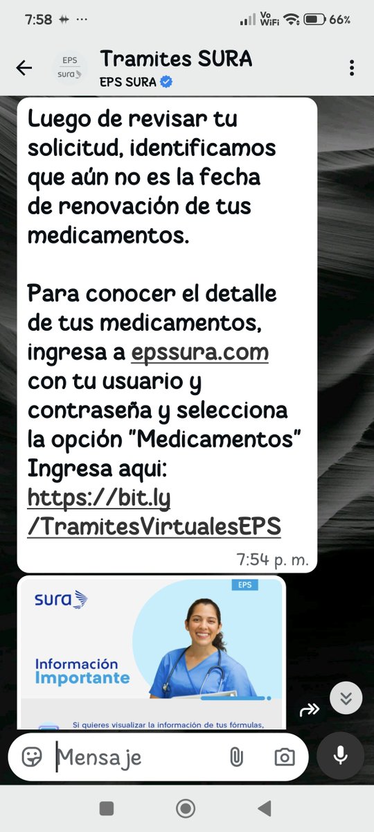 fredy0289's tweet photo. @epssura Hace más de dos meses no le entregan la droga a mi madre, que la deben autorizar, que la doctora de Familia renunció y se fue que el doctor de familia ya es otro, que no se encuentra, que lo logran pescar donde se esconde y dice que la anterior le dejó...sig... https://t.co/HysIMqjRfG