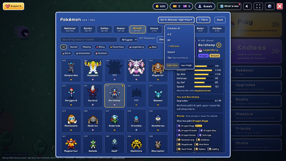 abslswrld's tweet photo. PokeSurvivor Plus 1.5 is out, and it's packed since 1.0 🔥

👥 8-player rooms + room codes
🤝 Friends list status &amp; Join
🃏 Move stats right on level-up cards
❤️ Low-health glow, shiny twinkles, 🇪🇸 Spanish
✅ Works with the latest PokeSurvivor update

https://t.co/XsIAR2363T https://t.co/io08kXtrZl