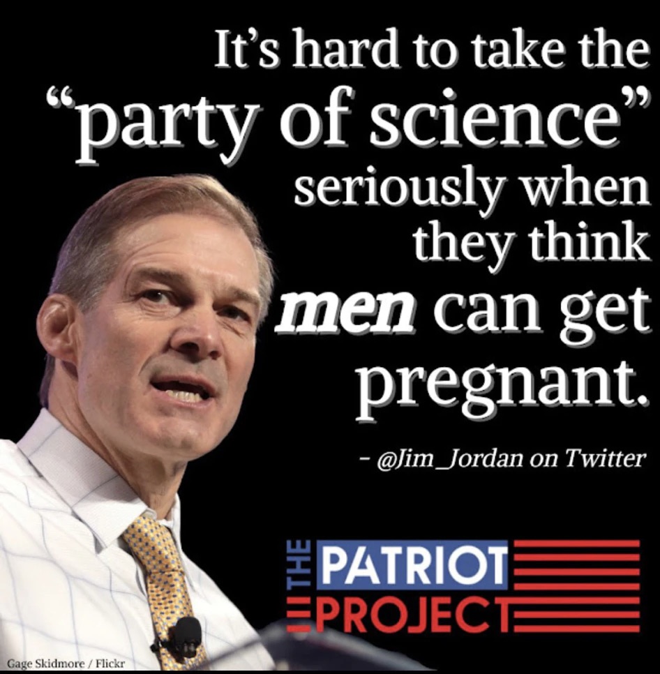 PeriklesGREAT's tweet photo. Democrats are morons if 
they think men can get 
pregnant, right? https://t.co/8XGoi8Glrq
