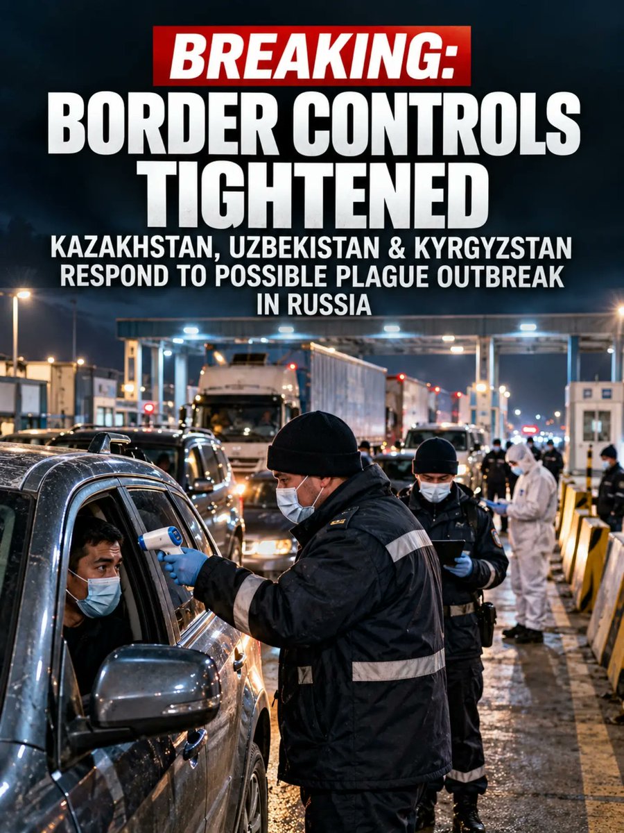 andrewsethnnyl's tweet photo. Kazakhstan, Uzbekistan, and Kyrgyzstan tighten border controls over a possible plague outbreak in Russia. Source: GlobeEyeNews https://t.co/gKqw62NQjL