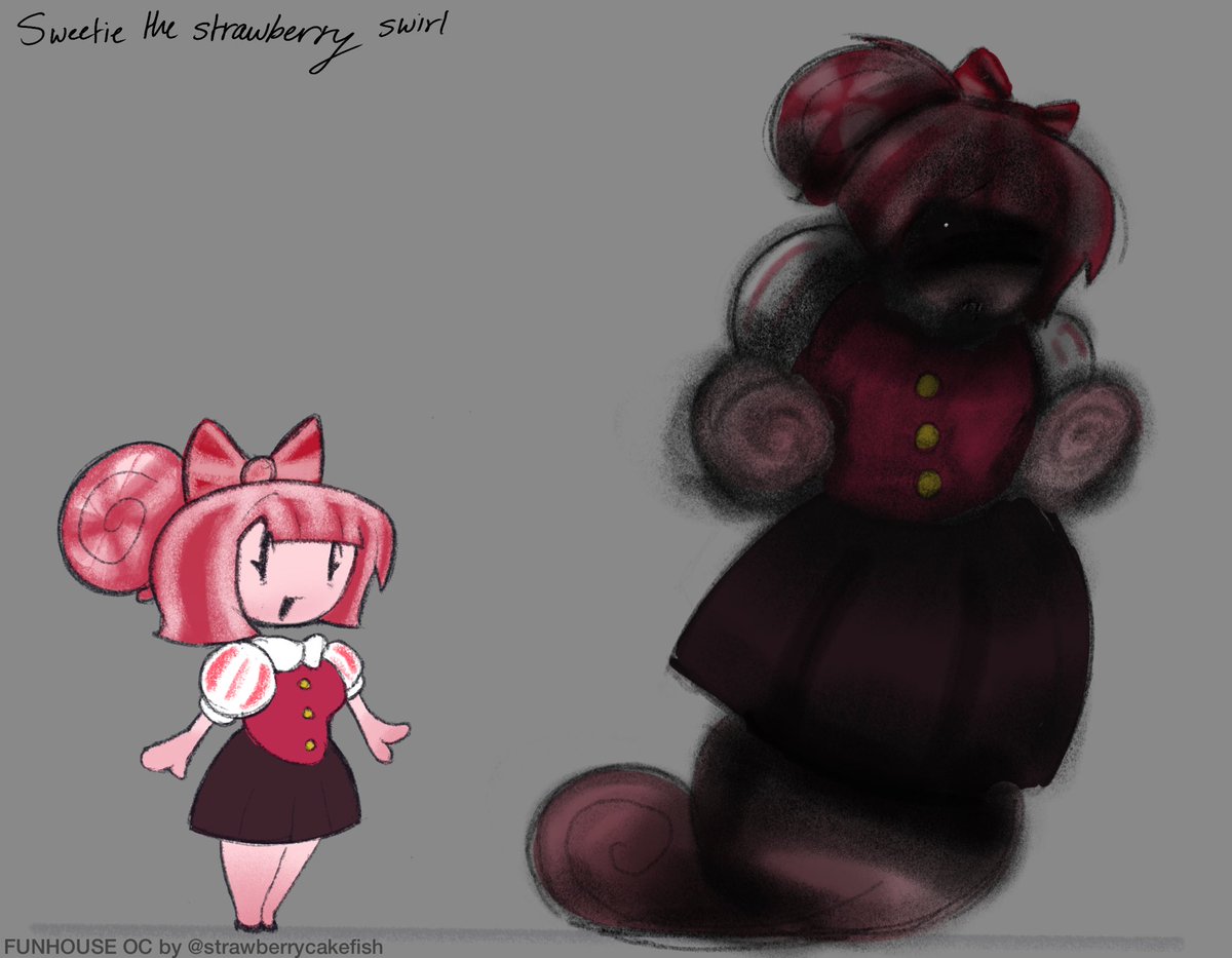 cheesecakef1sh's tweet photo. Here is more of my Funhouse OCs because why not! Here’s Zuko the Hermit Crab and here’s Sweetie the Strawberry Swirl!

All made by me :3 (Both of them will have a description later on)

#FUNHOUSE #roblox #oc https://t.co/tiUGP9PPL4
