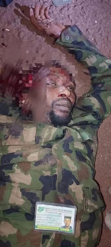 BiaPulse's tweet photo. One of the Islamic Fulani terrorists killed by the Nigerian military was a fully registered member of the Miyetti Allah Cattle Breeders Association of Nigeria (MACBAN). https://t.co/HQHZFXVoO5