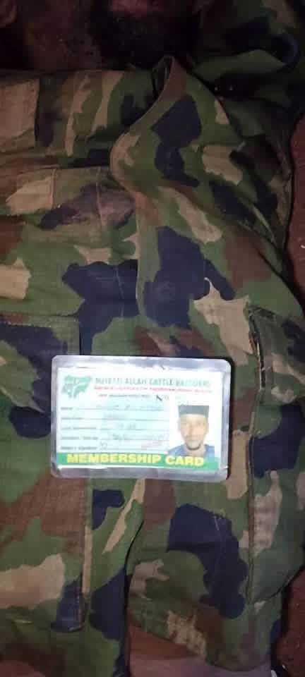 BiaPulse's tweet photo. One of the Islamic Fulani terrorists killed by the Nigerian military was a fully registered member of the Miyetti Allah Cattle Breeders Association of Nigeria (MACBAN). https://t.co/HQHZFXVoO5