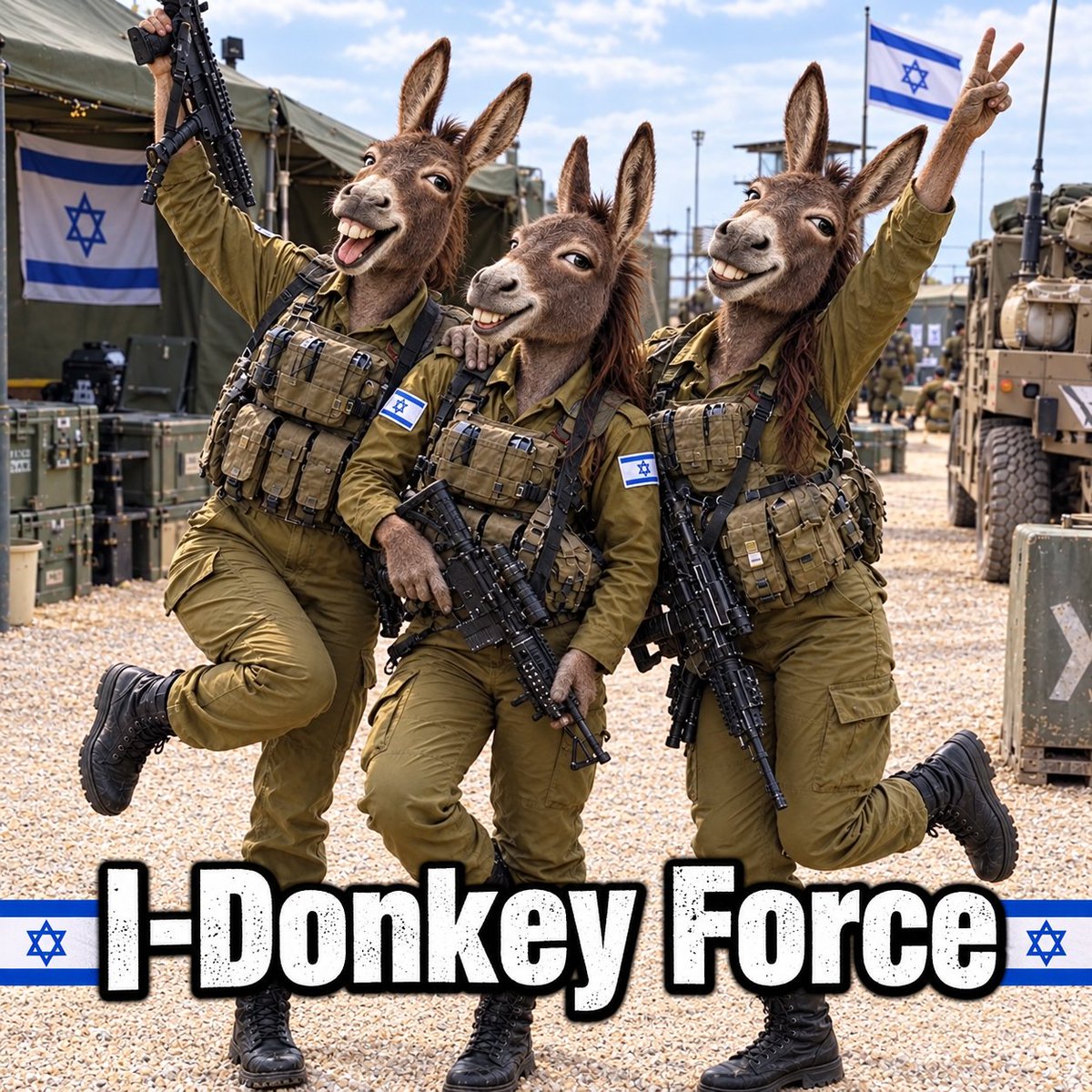 NoahideRebel's tweet photo. @SharonAlicelwe  Israeli Donkey Force https://t.co/br9TDP9yIt