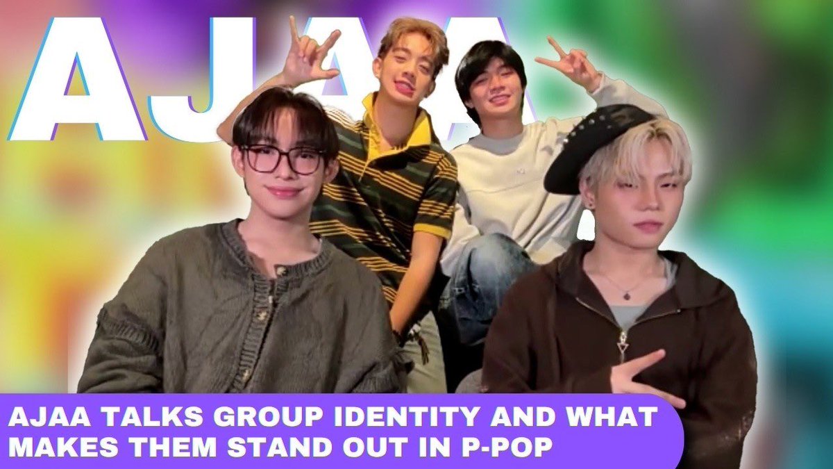 haniesofc's tweet photo. [📹] LOOK!  P-pop group AJAA talks new music, Filipino pride ⭐️

Catch AJAA’s latest feature as they talk about their new music and Filipino pride. Don’t miss it, Hanies! 

🔗 https://t.co/Xiueowg4V1

#AJAA @AJAAofc https://t.co/sMfDie1A0v