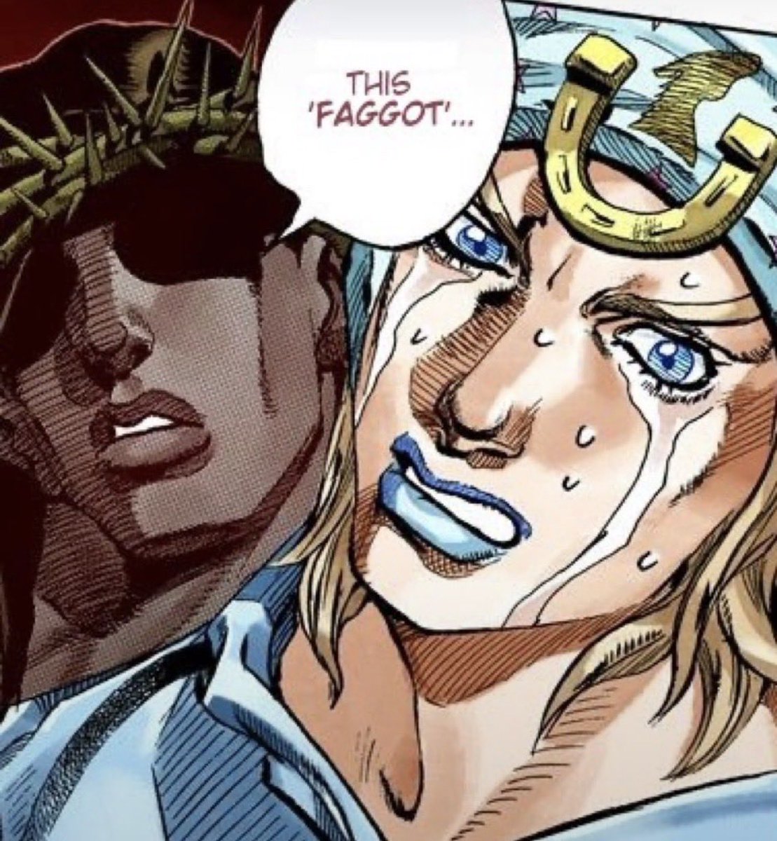 tinyjosuke's tweet photo. Steel ball run is….. is….. problematic medias???????!!?!!!!?!???!???? https://t.co/Jwkx6FXJzu