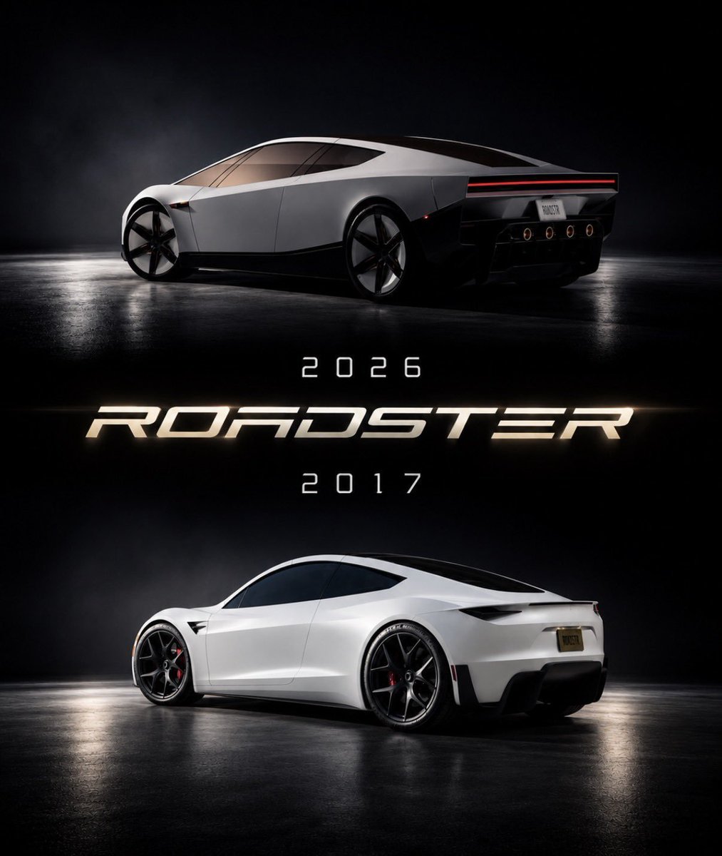 RomanEmpire2HQ's tweet photo. Which Tesla Roadster do you prefer ⚡🚘?

A. 2017

B. 2026 https://t.co/GvokxMh4xP