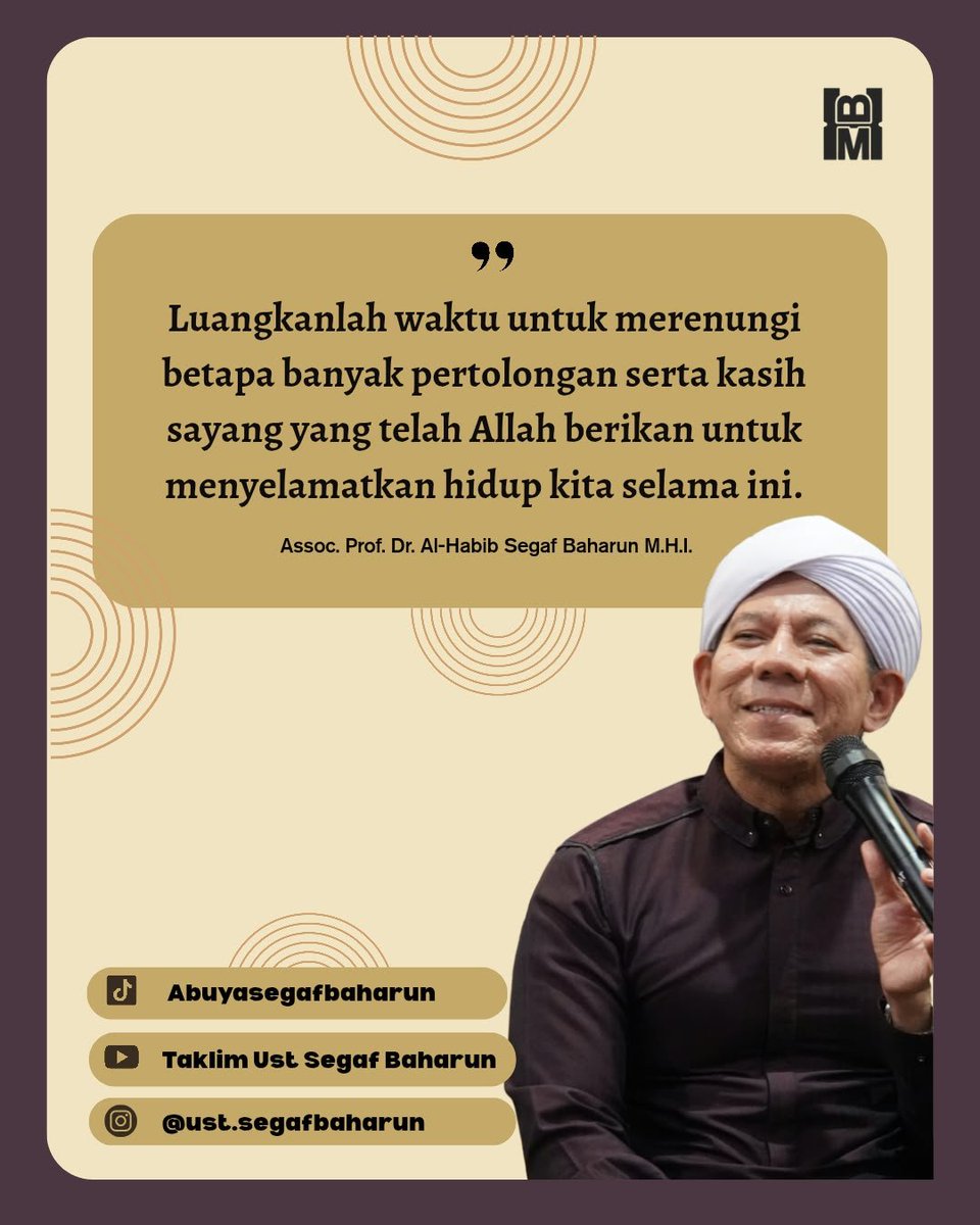 ustsegafbaharun's tweet photo. Betapa Besar Kasih Sayang Allah || Assoc. Prof. Dr. Abuya Al-Habib Segaf Baharun, M.H.I. https://t.co/svjPqKqQXx