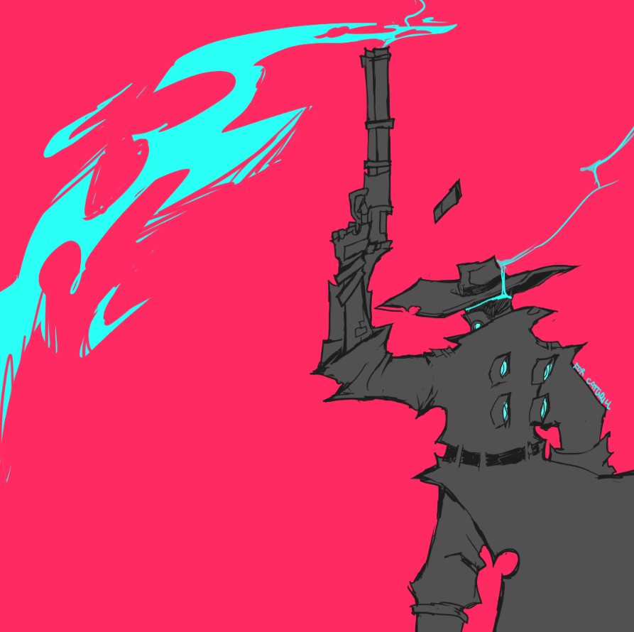 GENCZILLA's tweet photo. Bandit Risk of Rain sketch https://t.co/95jNraCj1S