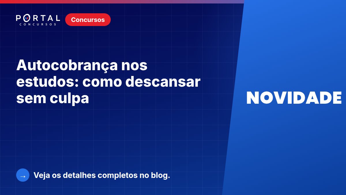 blogdoportal's tweet photo. Autocobrança nos estudos: como descansar sem culpa
Sente culpa ao parar de estudar? Entenda a autocobrança nos estudos, ajuste metas à sua rotina e saiba quando procurar apoio para cuidar da saúde mental.
Matéria completa: https://t.co/DDBjSB8OAR https://t.co/C7XyhoA74D