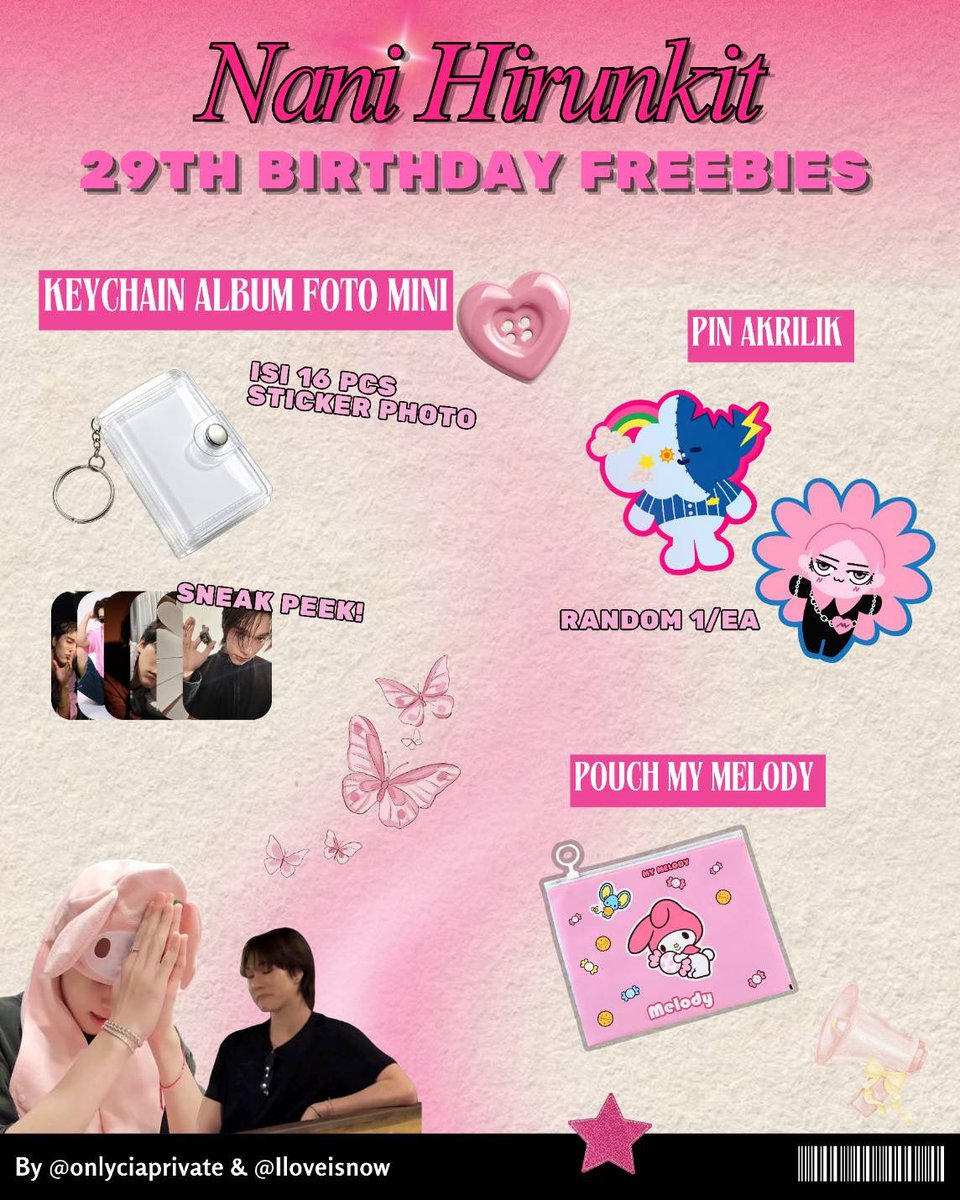 onlyciaprivate's tweet photo. ✨Nani Hirunkit Birthday Freebies✨
by @onlyciaprivate &amp; @lloveisnow 

claim opens 25 oct, 19.00 WIB
✿ like &amp; rt this post
✿ love skynani &amp; smyleneona
✿ set 5.290, no ref [limited qty]
✿ claim via shopee (https://t.co/bL03FaGDde)
✿ write ur @ on note

tag us if you get it! https://t.co/sPN2E9iTQP