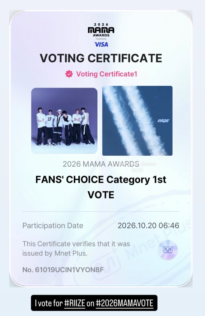 Pkim181's tweet photo. I vote for #RIIZE on #2026MAMAVOTE https://t.co/TkZcqgKD5k
