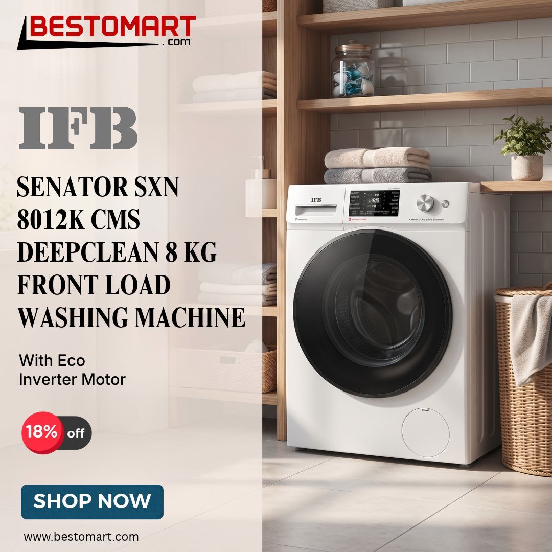 bestomart's tweet photo. Smart Laundry Care for Your Home

Upgrade your laundry routine with the IFB Senator SXN 8012K CMS DeepClean 8 kg Front Load Washing Machine With Eco Inverter Motor - Get 18% OFF!

Shop Now!

BESTOMART | +91 87541 11207
Visit: https://t.co/uoYLSPkbSY

#IFB #WashingMachine https://t.co/hjFbXaoJyc