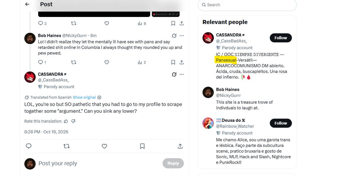 NickyGurrr's tweet photo. @_CassBadAss_ @Rainbow_Watcher Hey retard I didn't need to go to your profile to find that out it's right here making fun of your weird ass isn't scraping together an argument stupid. Lol Also if looking at your account makes someone "pathetic" what does that make you then uncle victim? https://t.co/Qz9dp8khGD