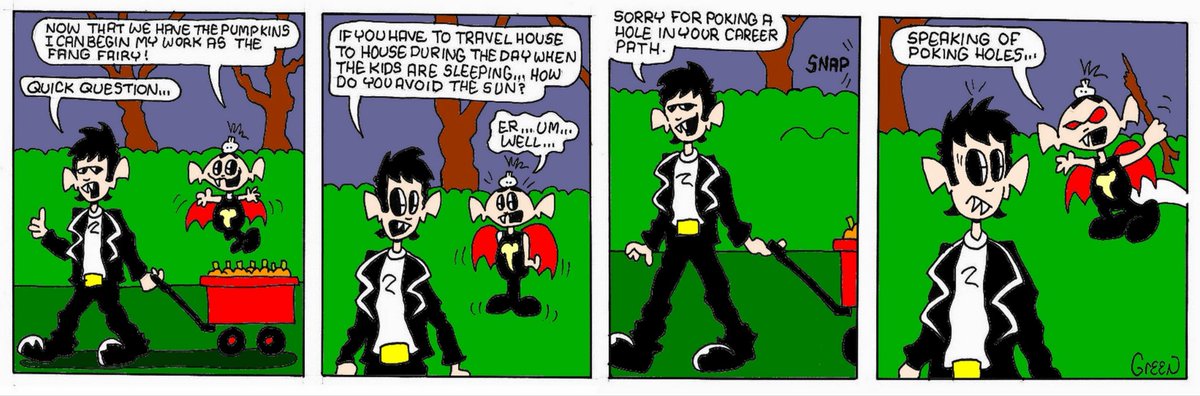 Vinnie_Vampire's tweet photo. New comic posted! Poking Holes! https://t.co/qhypdLG4mE