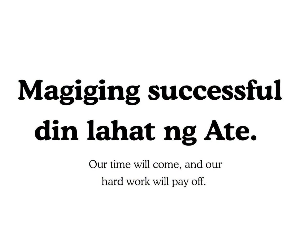 rvinjayx_'s tweet photo. Keep going, Ate. 
Your time will come, too. ✨ https://t.co/LFHxwVyzKE