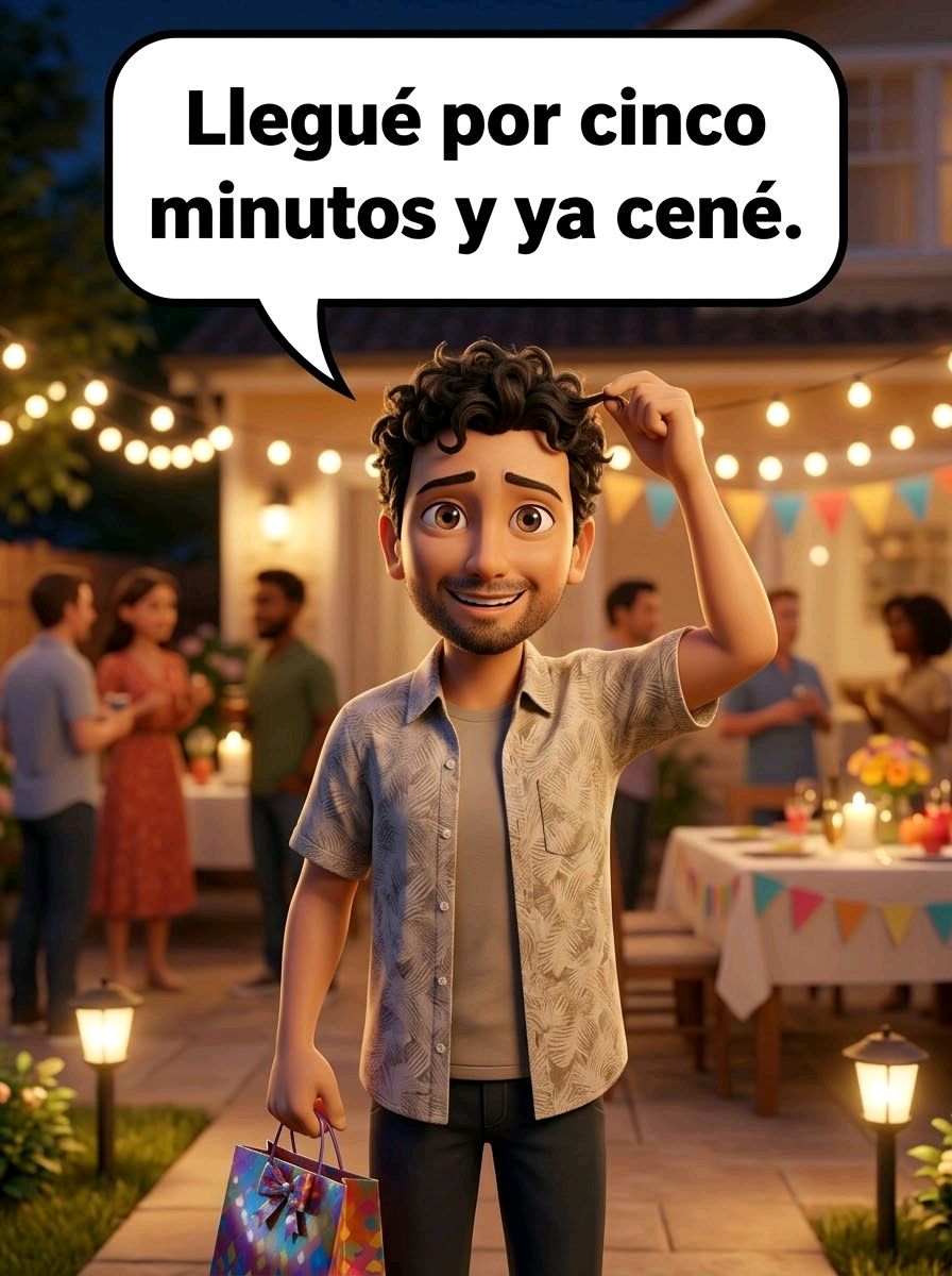David_DDT's tweet photo. Venía a entregar un regalo y a irme y no me peiné y ahora ando despeinado y en la fiesta.

#MaestroDavid https://t.co/qyLdRfjDiL