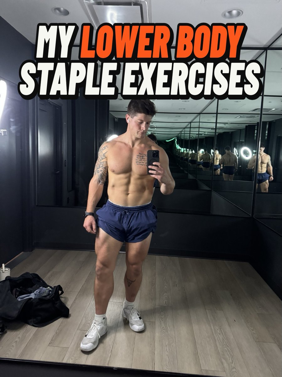 tatestedman's tweet photo. Some of my leg day staples ⤵️

Cleans
Back Squat
RDL
Step Ups
Nordics

Not shown:

Single Leg Pogos
Straight Leg Calf Raise
Banded Lateral Walk
Tibia Raises https://t.co/icZPrcMjHD