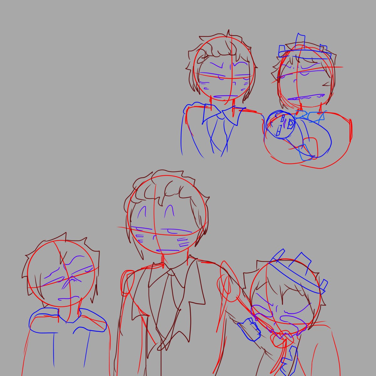 trewlae_'s tweet photo. Just saw someone drawing Grox and Froggydude as Mob’s gay dads, I adored the idea (+sketch)

Also I was kinda lazy ngl some proportions are horrible

#thatmob #groxfroggy https://t.co/m3S8oFQdP7